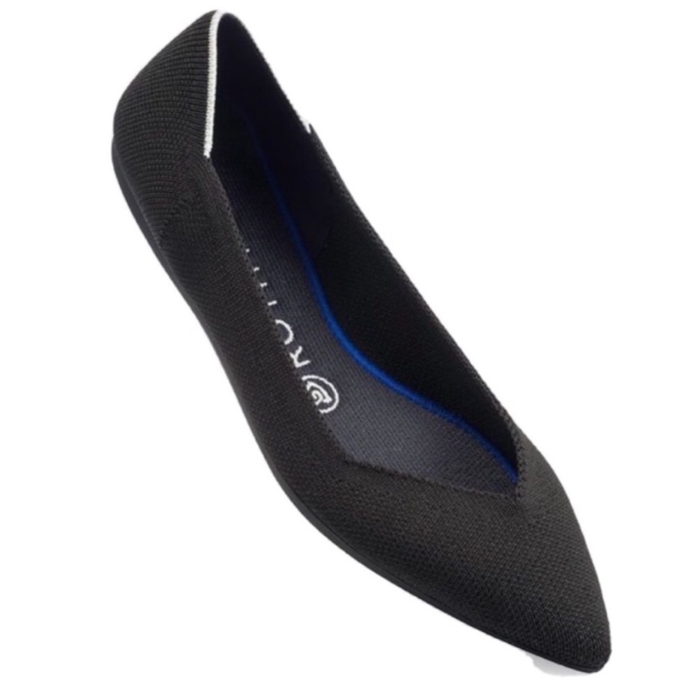 WHITE HALO Black Rothy’s Point Flats - 7.5